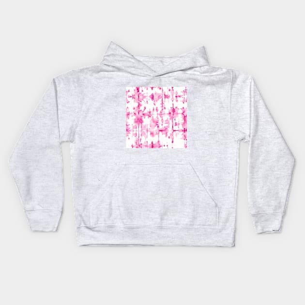 Pink abstract texture pattern Kids Hoodie by Anik Arts